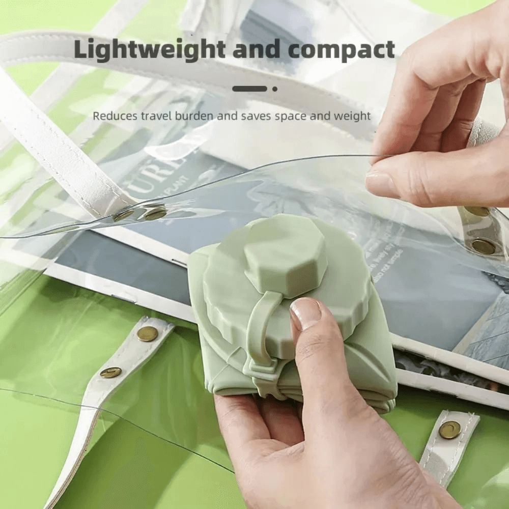 Compact 600ml Foldable Silicone Water Bottle for Gym - SF3486 fitting in bag